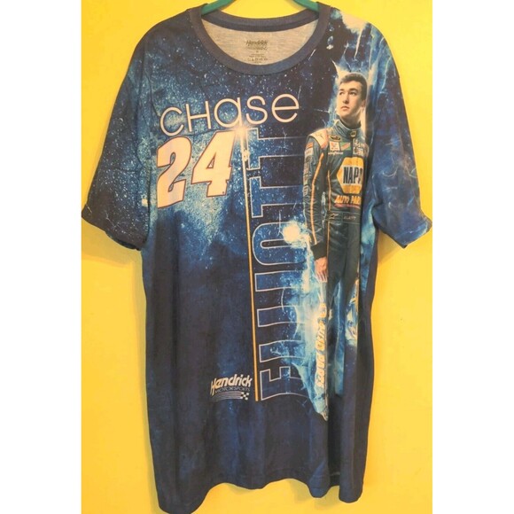 Official Hendricks Motorsports CHASE ELLIOT 24 All-Over Print Nascar Mens Tee XL - Picture 1 of 6